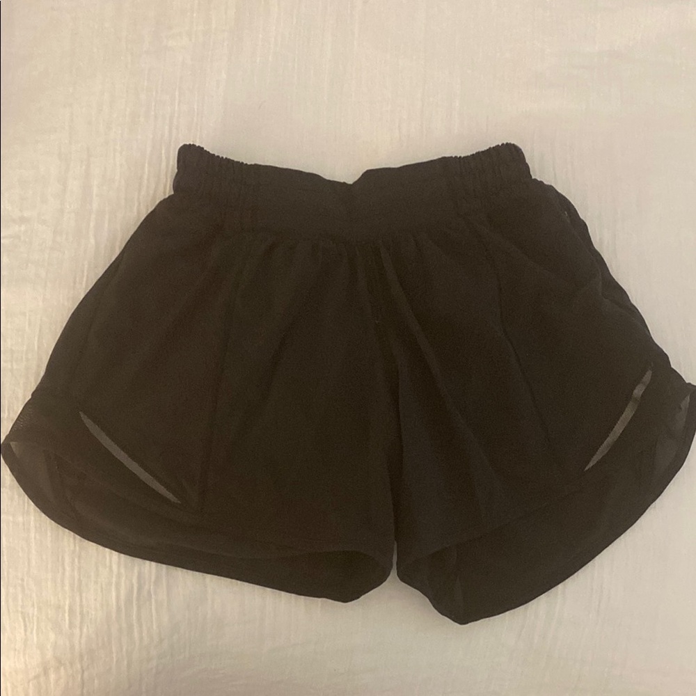 Women's Black Lululemon Hottie Hot Athletic Shorts